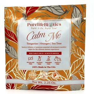 ❤️ 4 for $25 Purelife Biotics Calm Me Aromatherapy Shower Steamer Tangerine